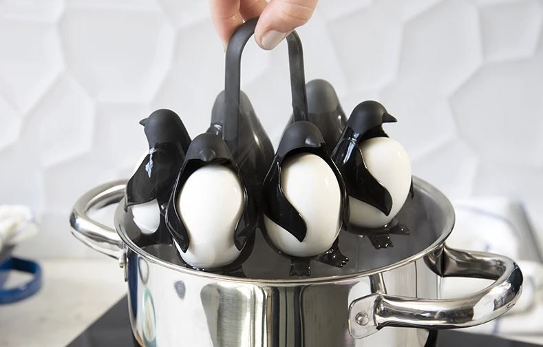 Espectacular Soporte Para Hervir Huevos En Forma De Pingüinos