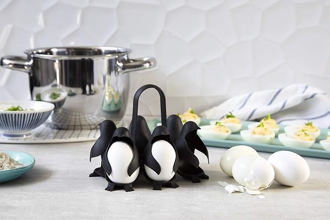 Espectacular Soporte Para Hervir Huevos En Forma De Pingüinos