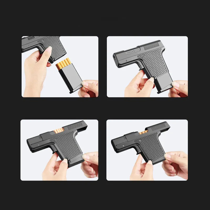 Encendedor en Forma de Pistola con Guarda Cigarrillos