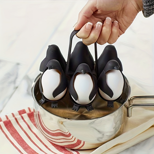 Espectacular Soporte Para Hervir Huevos En Forma De Pingüinos