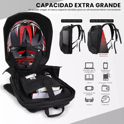 Mochila Biker Impermeable Con Ojos Led