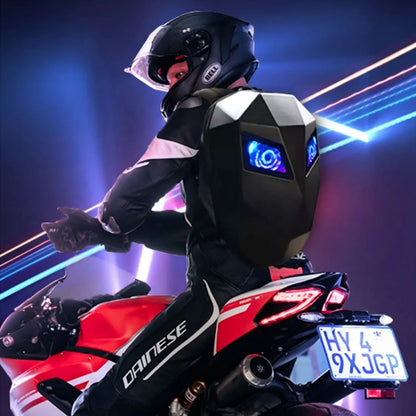 Mochila Biker Impermeable Con Ojos Led